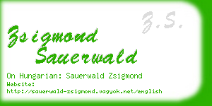 zsigmond sauerwald business card